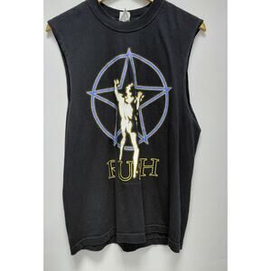 ALSTYLE RUSH Graphic Print Sleeveless T-Shirt Black Knit Men Size M